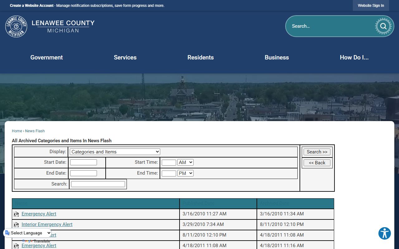 Lenawee County Clerk of Court county news archive