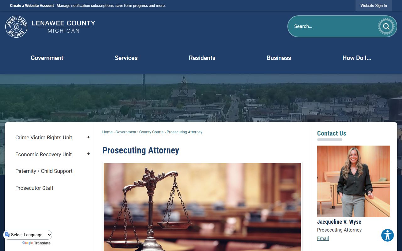 Lenawee County criminal court records and the Prosecuting Attorney office