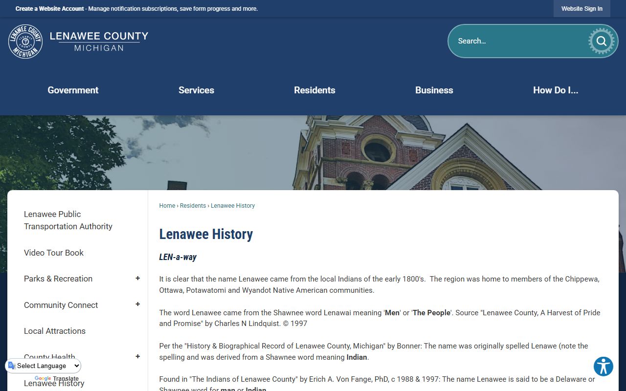 Lenawee County court records history and county founding timeline